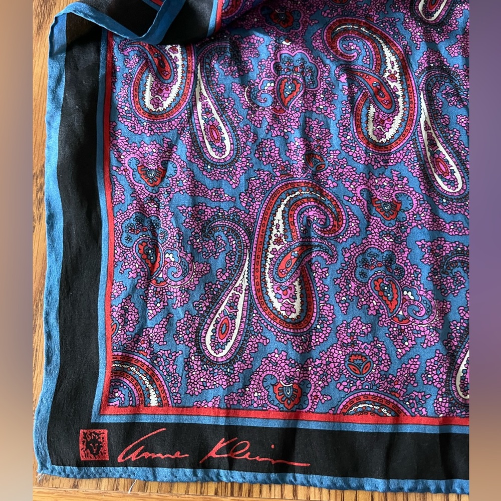 Anne Klein Multicolor Paisley Scarf - Picture 1 of 6